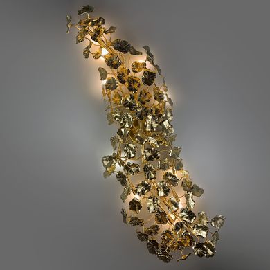 Удлиненная золотая бра во флористических мотивах WB 5045