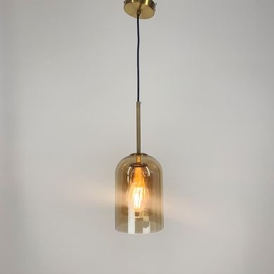 Латунный светильник с двойным янтарным плафоном AA 330/1 AB+AM
