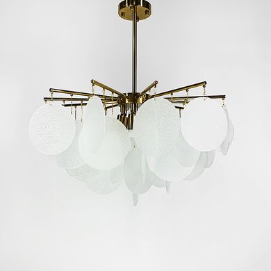 Латунный светильник с уникальными стеклянными пластинами d 60 или 80 см AT 11