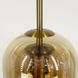 Латунний світильник із подвійним янтарним плафоном AA 330/1 AB+AM