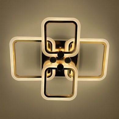 Золотая LED люстра на 2+2 рожка квадратной формы A 2503/2+2 RGB GD