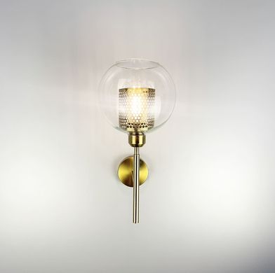Дизайнерский настенный светильник в латунном каркасе W 313