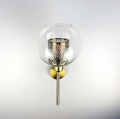Дизайнерский настенный светильник в латунном каркасе W 313