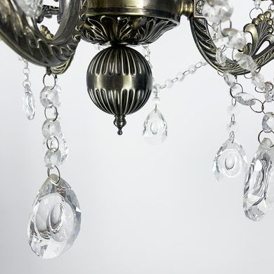 Підвісна кришталева люстра Crystal Life у бронзовому корпусі на 3 лампи 11549/3