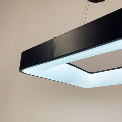 LED светильник подвесной квадрат Solvent в черном корпусе 1903 SQ-480*480 BK