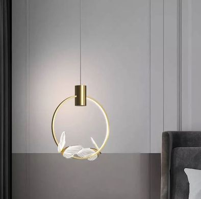 Изысканный светильник в форме кольца с подсветкой на 2 бабочки C 1201-2