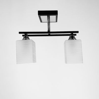 Стельовий світильник DUO LINE в чорному корпусі на 2 плафони 50611/2