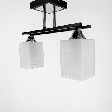 Потолочный светильник DUO LINE в черном корпусе на 2 плафона 50611/2