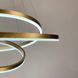 Современная люстра на три кольца в золотом каркасе MJ 93 АВ