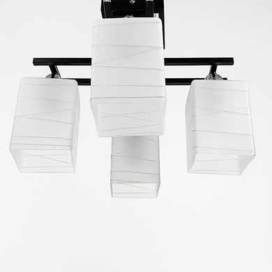 Потолочный светильник DUO LINE в черном корпусе на 4 плафона 50611/4