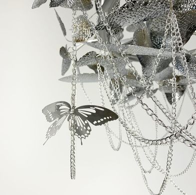 Люстра в стиле Серпента с нежными бабочками в хромированном корпусе Y 05/D600 CH