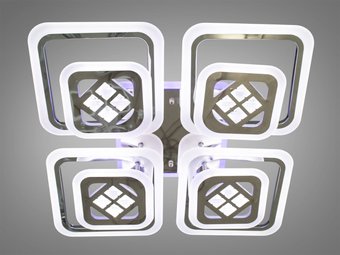Люстра світлодіодна стельова Люстра з пультом керування A2102/4+4HR LED 3color