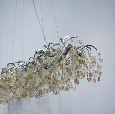 Удлиненный светильник в серебряном цвете с каскадными пластинами Y 08/L1200 CH