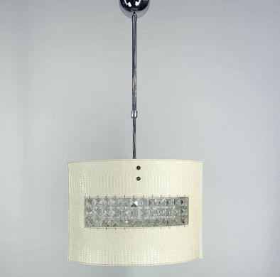 Оригинальный светильник с экокожией и хрустальными камешками S 006/2 WT