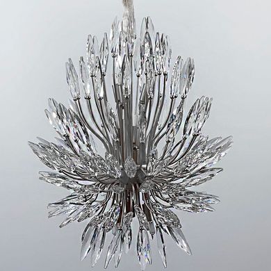 Хрустальная серебряная люстра реплика Lily Buds на 9 ламп MD 8058 S Satin