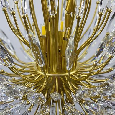 Хрустальная золотая люстра реплика Lily Buds на 6 рожков-подсвечников MD 8058-6 Gold