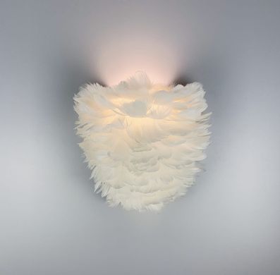 Настенный светильник из натуральных белых перьев WJU 83 WT