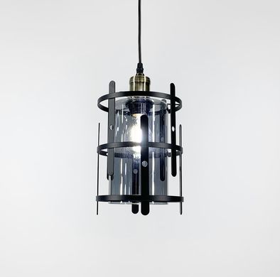 Винтажный подвесной светильник в черном каркасе 12025/1