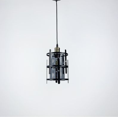 Вінтажний підвісний світильник у чорному каркасі 12025/1