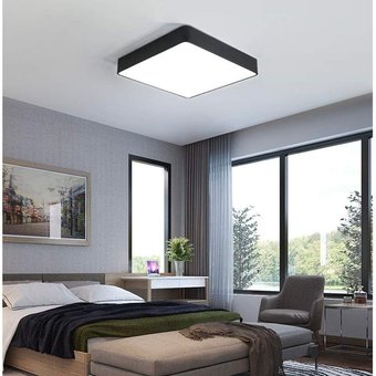 Світлодіодний квадратний Smart-світильник чорного кольору до 18 м² ONIX 60W S Black