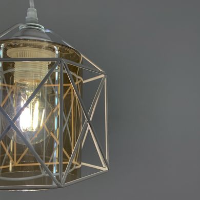 Подвесной светильник в белом корпусе со стеклянным плафоном 11770/1 WH