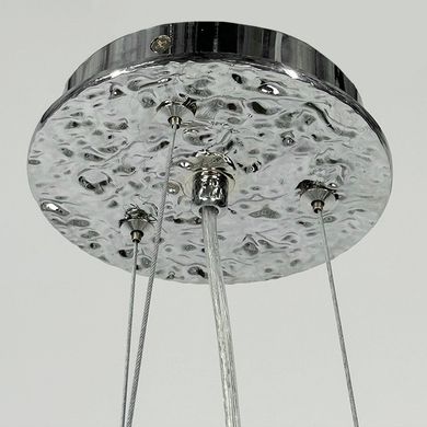 Изысканная подвесная серебряная люстра с хрустальными камнями 33001 CH