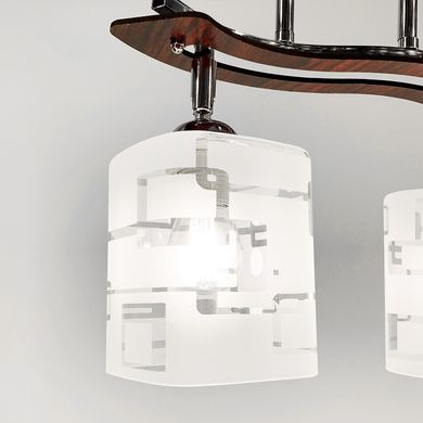 Стельовий світильник в срібному корпусі на 2 плафони 6032/2 CR