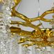 Вишукана підвісна золота люстра з кришталевим камінням 33001 GD