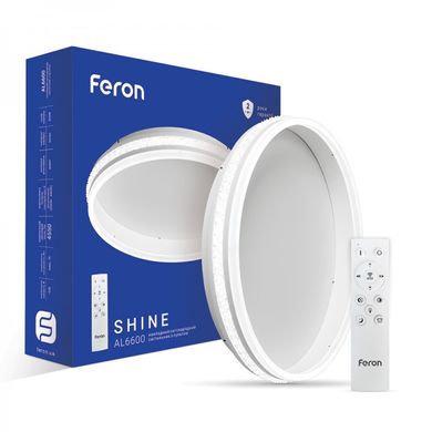 Світлодіодна люстра з пультом керування круглої форми Feron AL6600 SHINE 70W