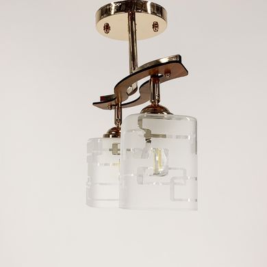 Потолочный светильник в золотом корпусе на 2 плафона 6032/2 GD