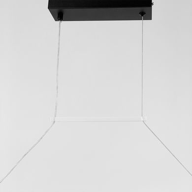 Удлиненная черная LED люстра-волна в стиле хай-тек в двух размерах H 23L BK