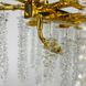 Видовжена вишукана золота люстра із кришталевими підвісами 33001-L GD