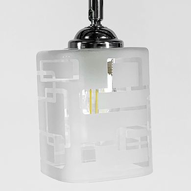 Стельовий світильник в срібному корпусі на 3 плафони 6032/3 CR
