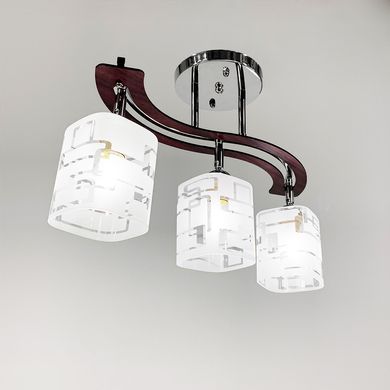 Стельовий світильник в срібному корпусі на 3 плафони 6032/3 CR