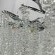 Удлиненная изящная серебряная люстра с хрустальными подвесами 33001-L1500 CR