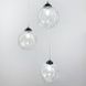 Подвесной светильник Transparent Bubbles на 3 плафона с металлической нитью 371/3