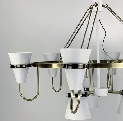 Дизайнерский светильник с уникальным двухуровневым каркасом AP 052/9 WT
