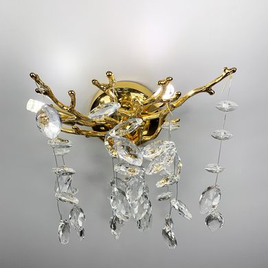 Изысканное золотое бра DIAMINA с хрустальными камнями W 33007/2 S GD